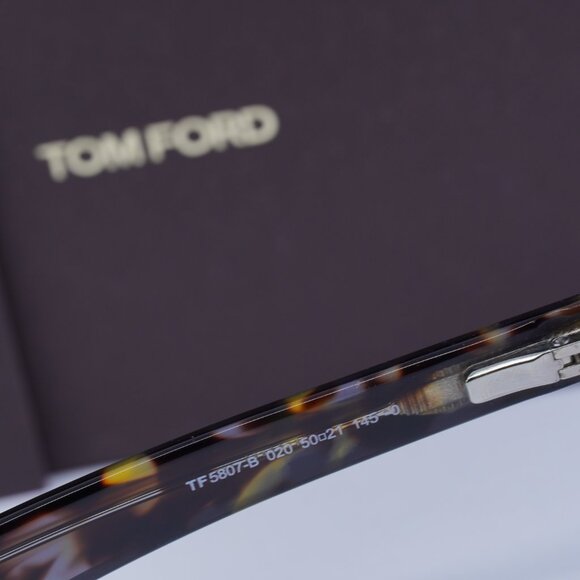 Tom Ford FT5807-B 020 Square Eyeglasses - Grey 50mm - Picture 5 of 7